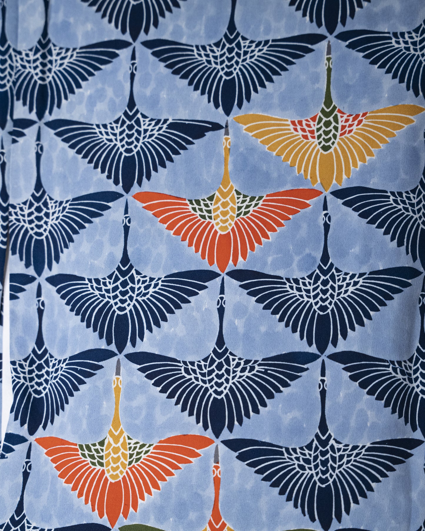 KOMON Kimono - Cranes in Wisteria