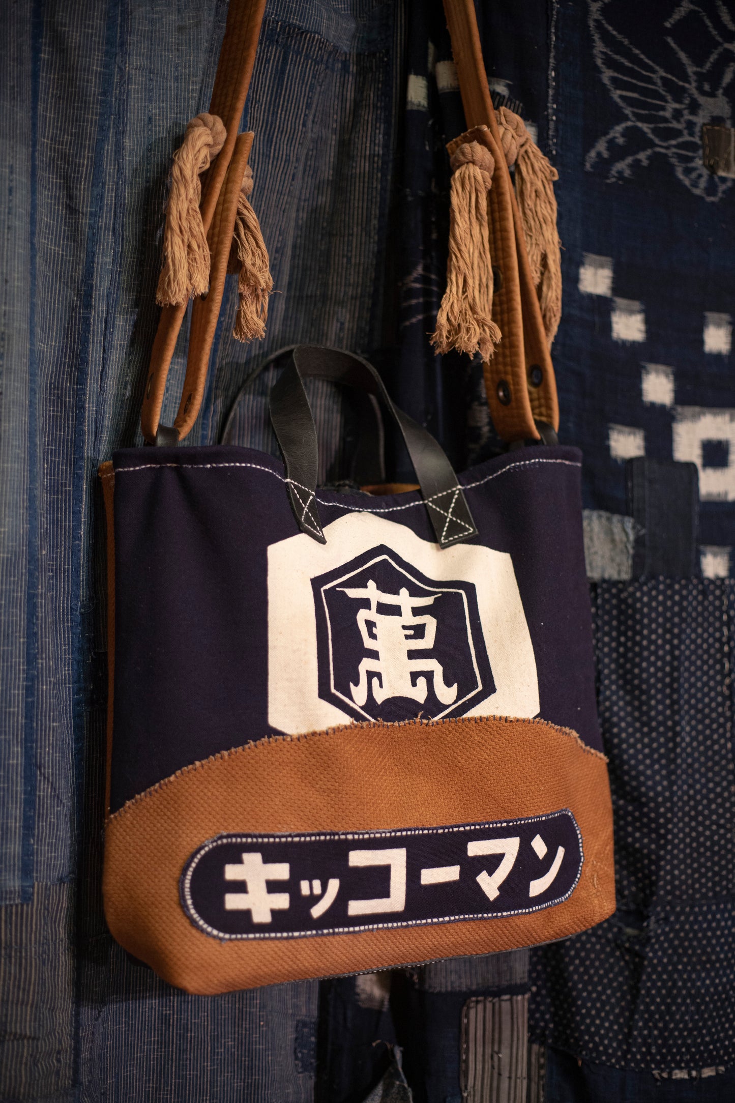 Shoulang Yam Dyed Kendo and Apron Leather Bag