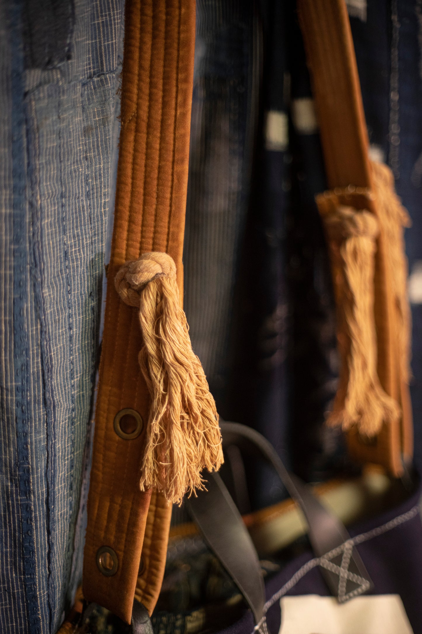 Shoulang Yam Dyed Kendo and Apron Leather Bag