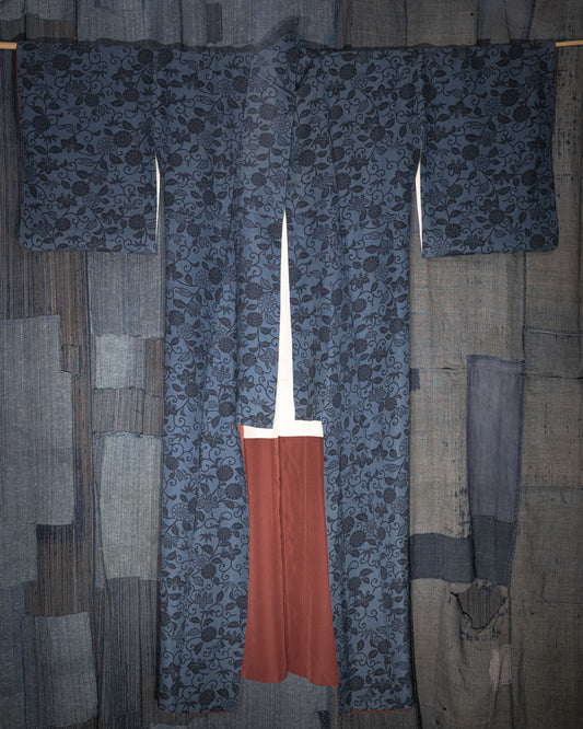 KOMON Kimono - Karakusa in Indigo