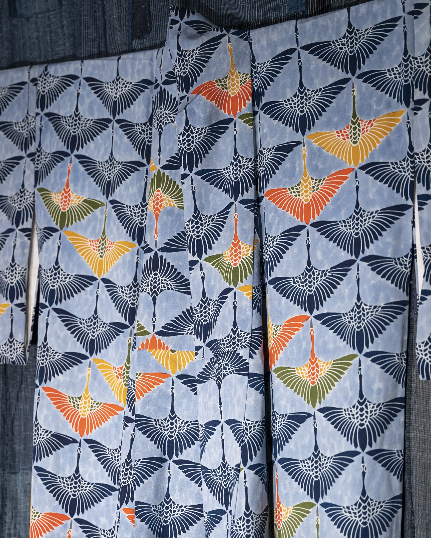 KOMON Kimono - Cranes in Wisteria