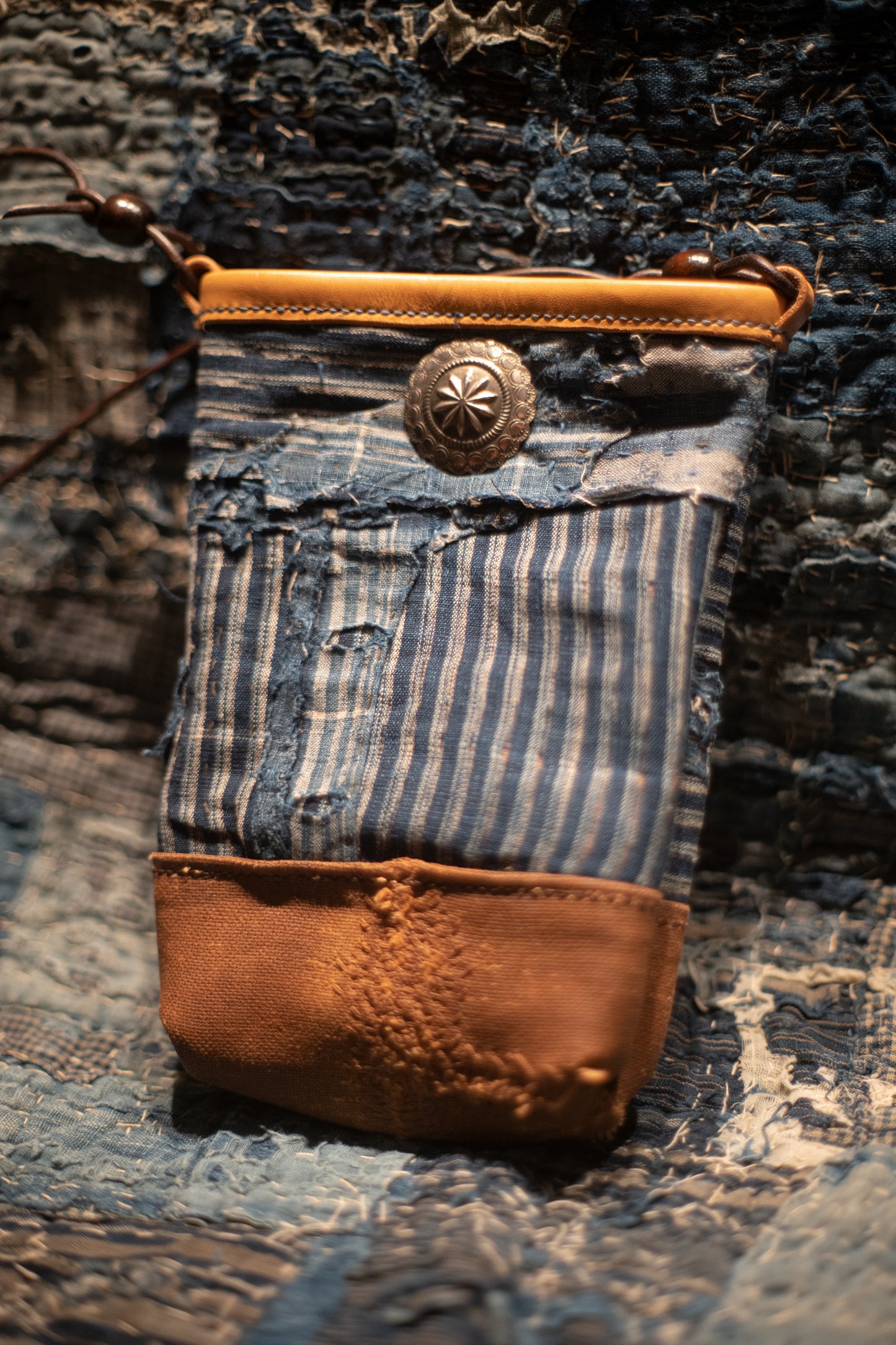 Boro small tote bag with sliver botton