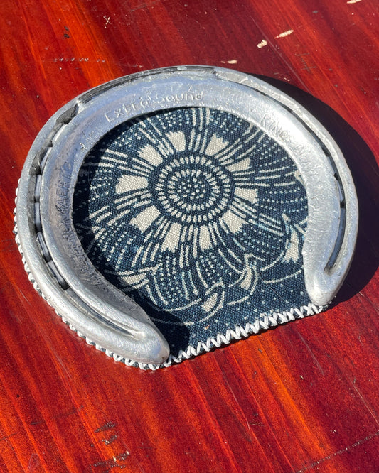 Horseshoe Key Organizer / Cup Coaster Katazome Fabric