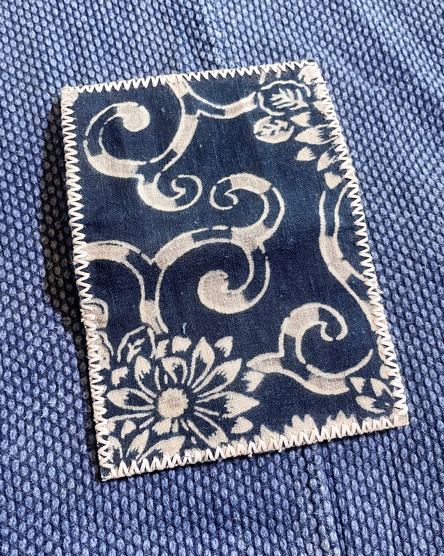 Daruma Kokobo Homemade Wallet Katazome Indigo Fabric