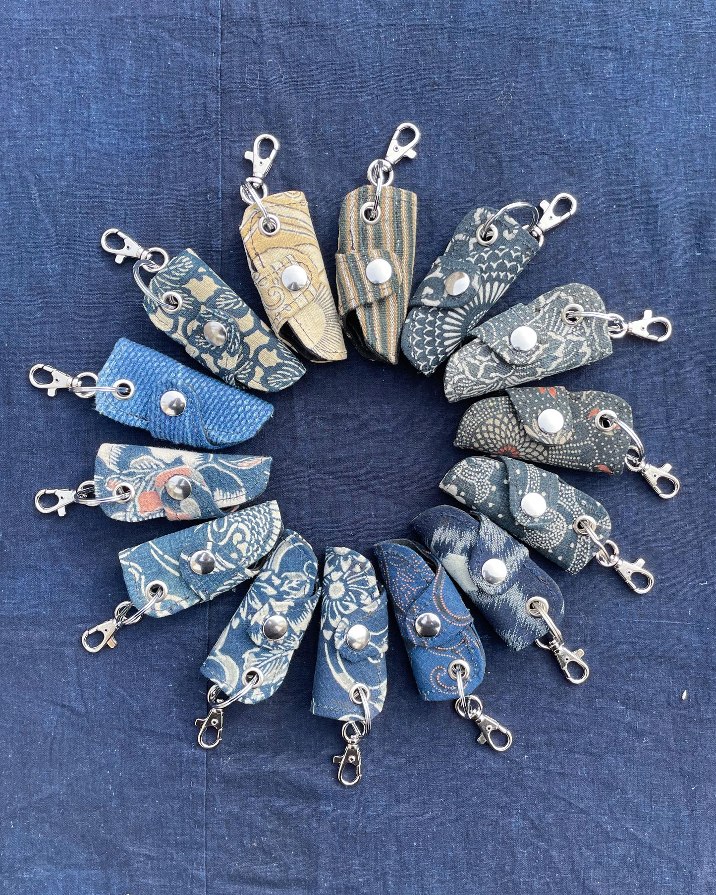 Homemade Key Holder KATAZOME Fabric