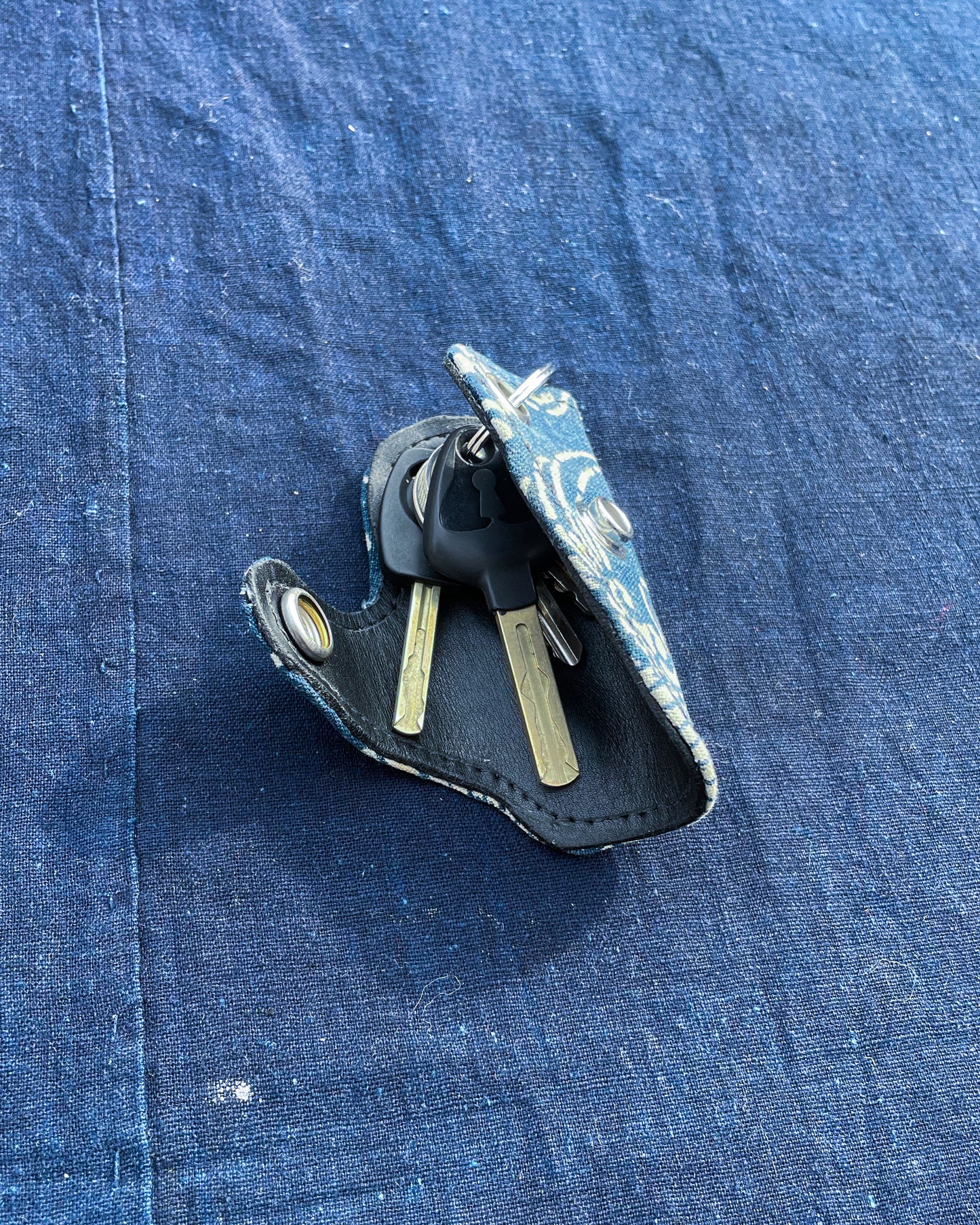 Homemade Key Holder KATAZOME Fabric