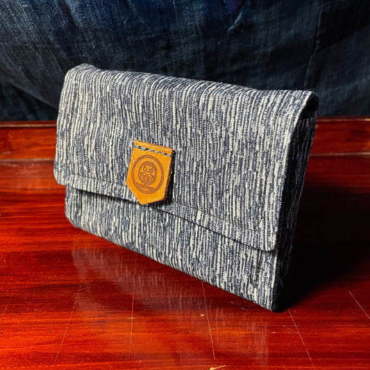 Daruma Kokobo Fabric Wallet - Japanese kimono fabric