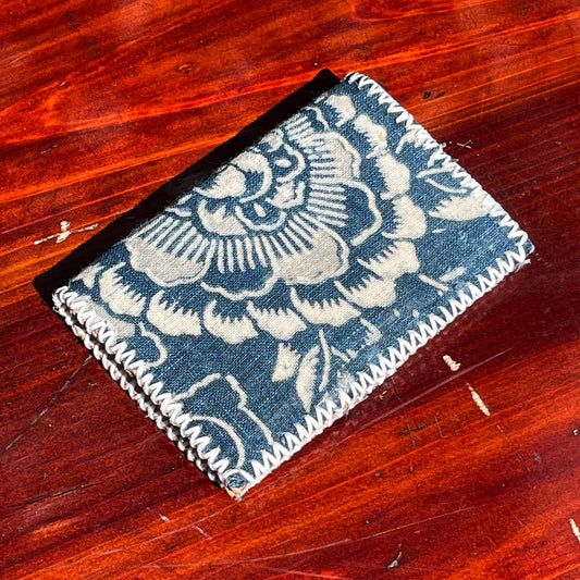 Daruma Kokobo Homemade Wallet Katazome Indigo Fabric