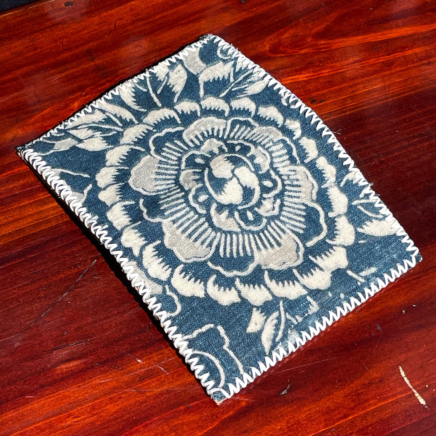 Daruma Kokobo Homemade Wallet Katazome Indigo Fabric