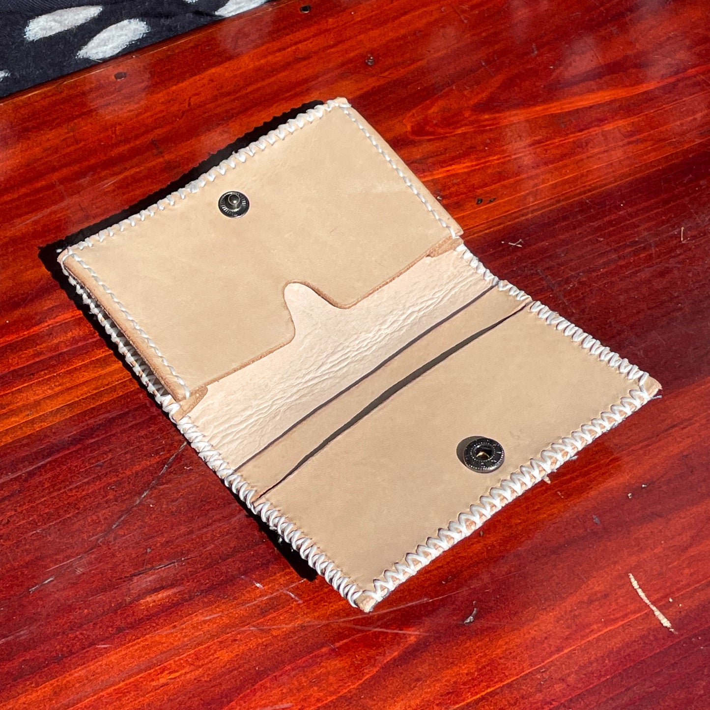 Daruma Kokobo Homemade Wallet Katazome Indigo Fabric